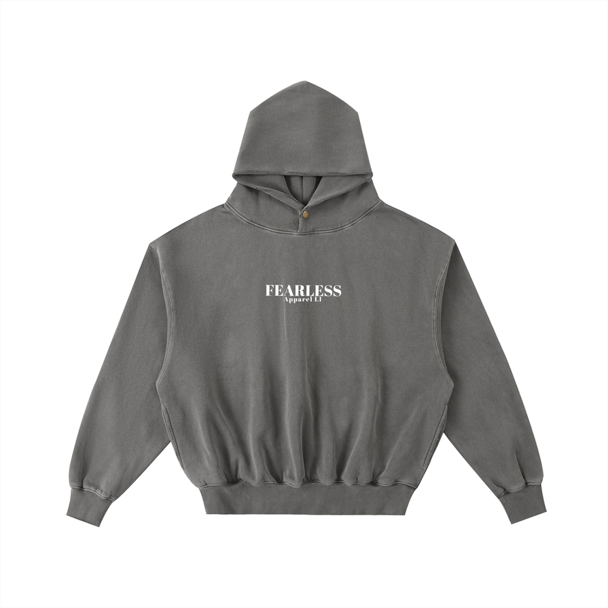 Fearless Apparel Frayed Enzyme Washed Fleece Hoodie – Vintage Streetwear Comfort