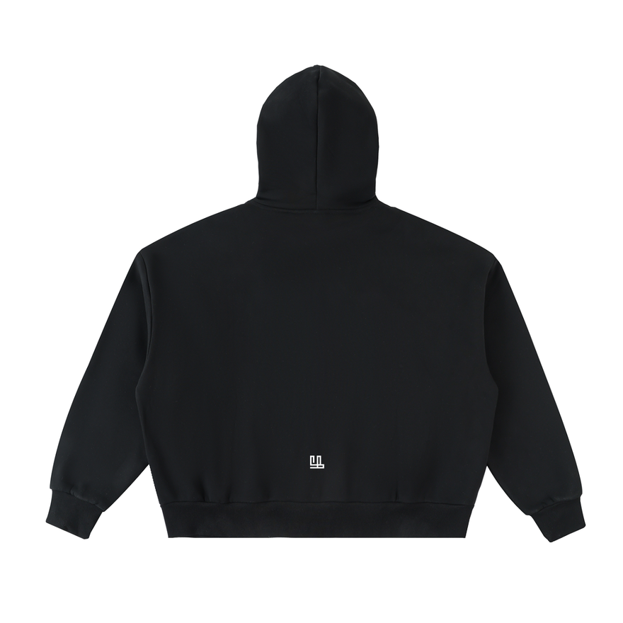 Fearless Apparel Line Fleeced Full-Zip Boxy Hoodie – Unisex Streetwear Comfort
