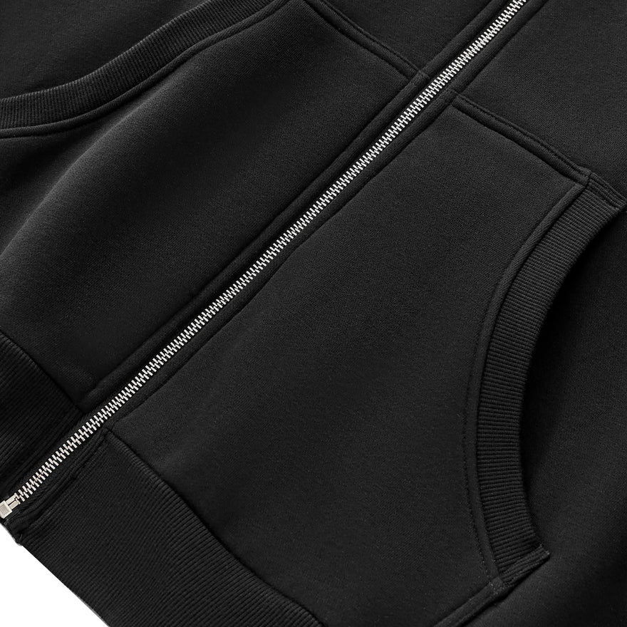 Fearless Apparel Line Fleeced Full-Zip Boxy Hoodie – Unisex Streetwear Comfort